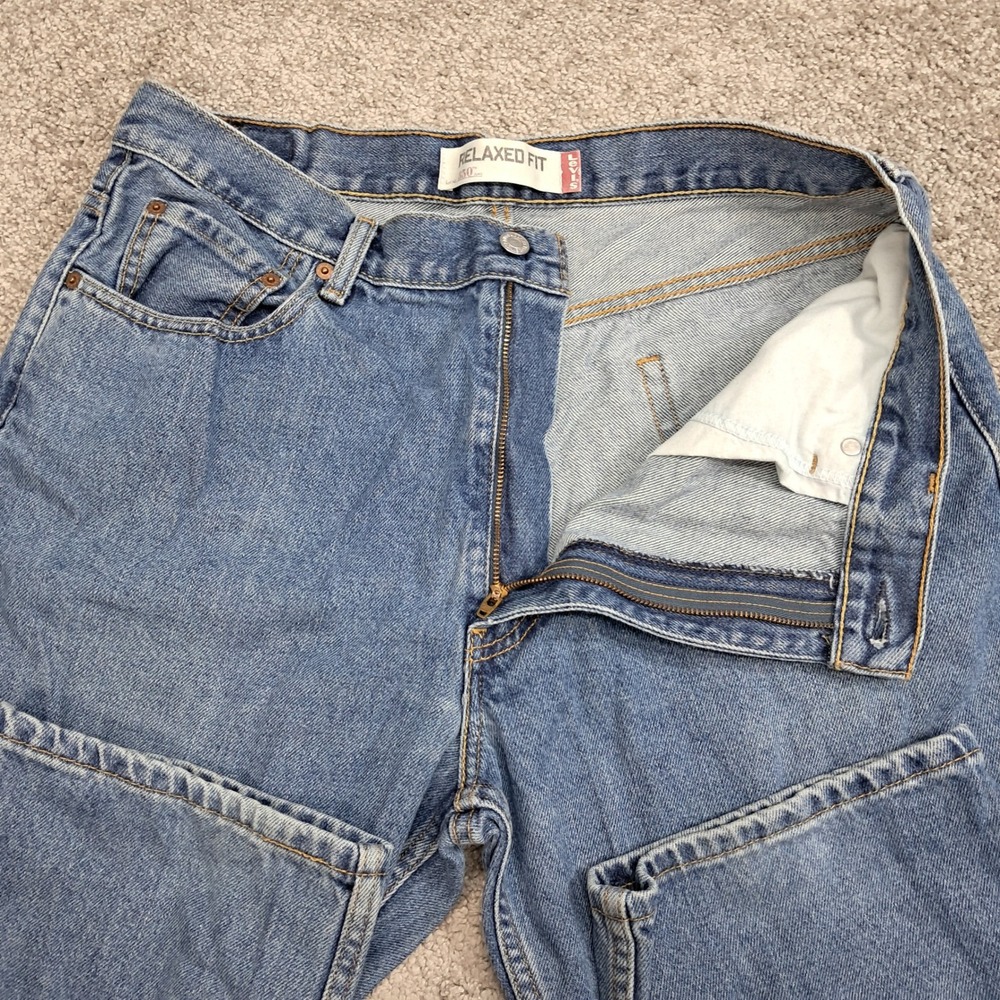 Levis 550 Relaxed Fit‎ Mens Jeans Blue Medium Wash 36x32 Straight Leg Denim - Picture 2 of 12